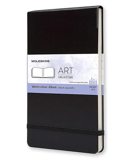 Moleskine  Art Collection  Watercolor Album Notebook Hard Cover Black -  72 Pages