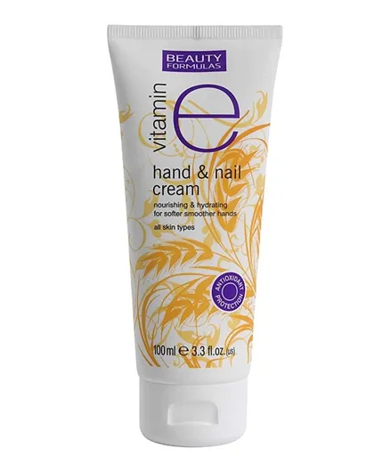 Beauty Formulas Vitamin E Hand & Nail Cream - 100mL