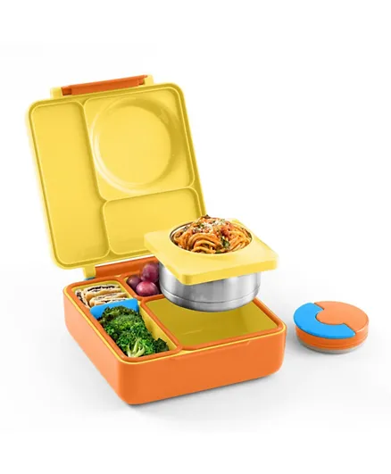 OmieBox 2nd Gen Kids Bento Box With Insulated Thermos - Sunshine