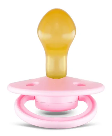 Rebael Mono Natural Rubber Round Pacifier Size 2 - Sweet Pink