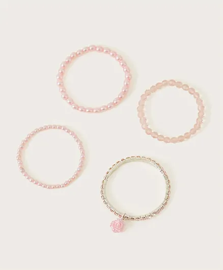 Monsoon Children Bridesmaid Bracelets Pink - Pack Of 4