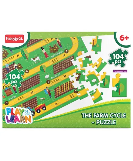 Funskool Farm Cycle Puzzle - 104 Pieces