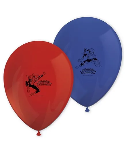 Procos Ultimate Spiderman Latex Printed Balloon Pack of 8 - 11 Inches