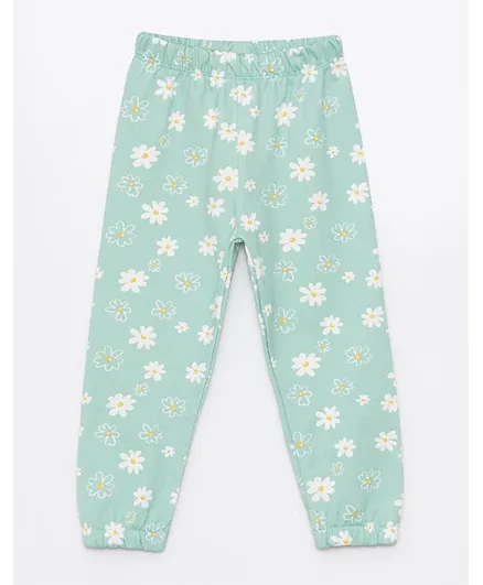 LC Waikiki Floral Patterned Joggers - Green
