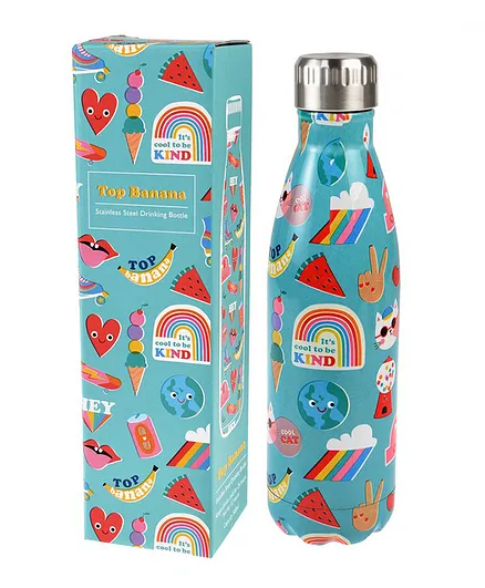 Rex London Top Banana Stainless Steel Water Bottle Blue - 500mL