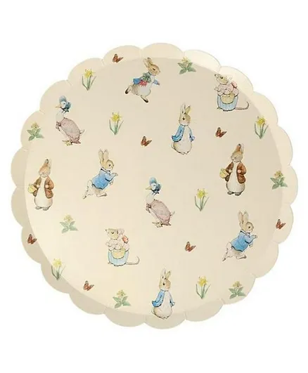 Meri Meri Peter Rabbit & Friends Side Plates Pack of 12 - Off White