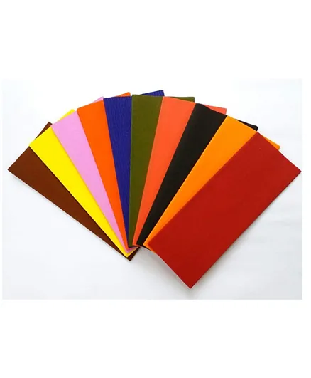 Craft Crepe Art And Craft Paper Pack Of 12 - Multicolour