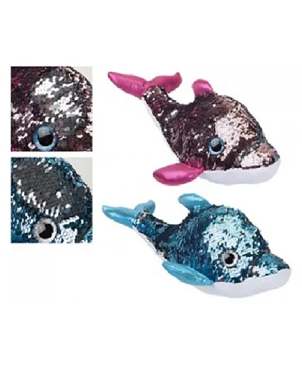 PMS Glitzies Dolphin Magic Sequin Plush Pack of 1 - Assorted Colors