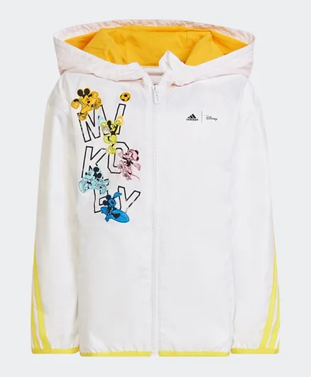 Adidas Disney Mickey Mouse Windbreaker Jacket - White