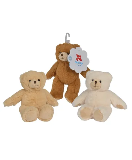 Nicotoy Sitting Bear Soft Toy Pack of 1 - Assorted