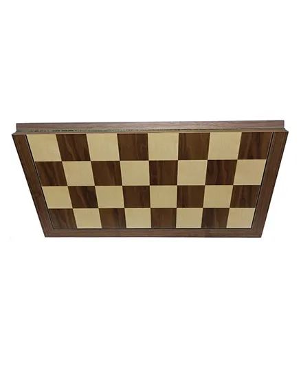 JustDK Deluxe Walnut Folding Chessboard - 2 Players