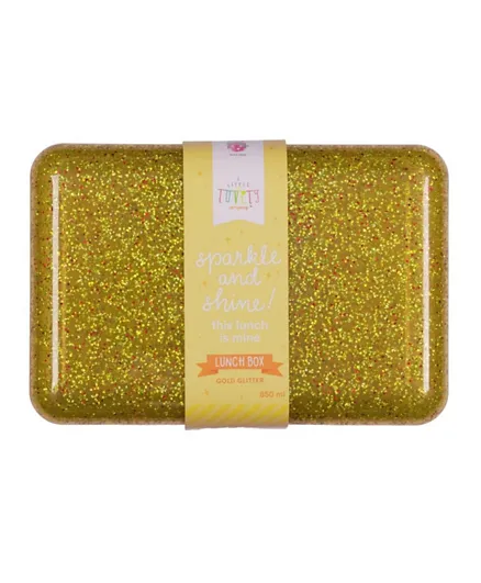 A Little Lovely Company Glitter Lunch Box - Gold