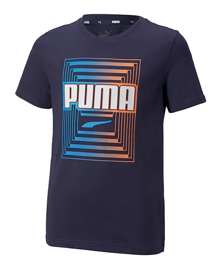 PUMA Alpha Graphic T-Shirt -  Peacoat