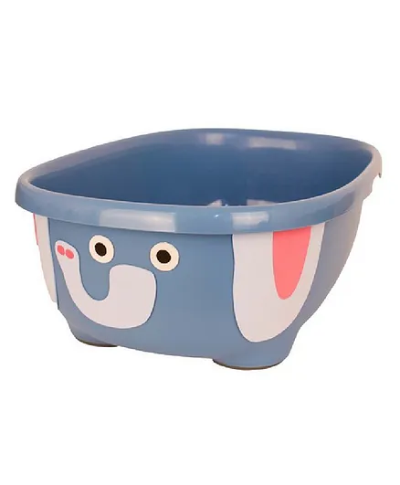 Prince Lionheart Tubimal Elephant Baby Bath with Hammock, Versatile Convertible Tub/Storage, Blue, 0M+