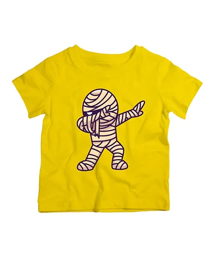 Twinkle Hands Cute Mummy Dabbing Halloween T-Shirt - Yellow