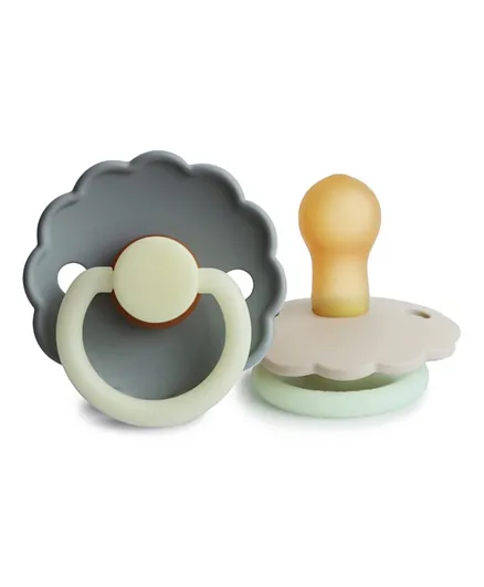 FRIGG Daisy Latex Baby Pacifier 2-Pack Cream - Size 2