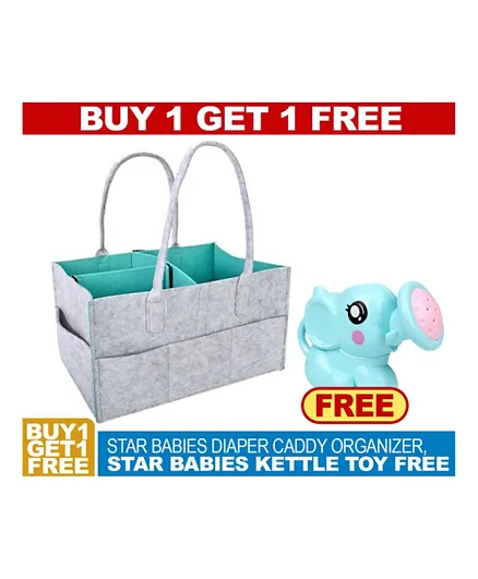 Star Babies Caddy Diaper Organizer With Rattle Toy