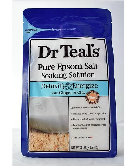 Dr Teals Epsom Bath Salt Ginger & Clay - 1.36kg