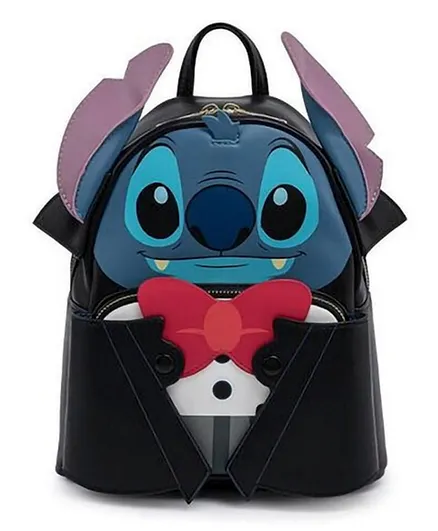 Loungefly Leather Disney Vampire Stitch Bow Tie Backpack