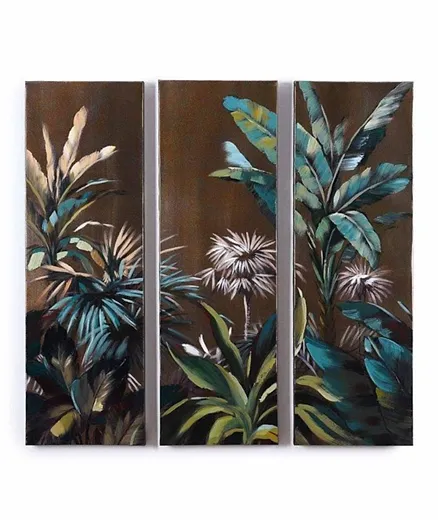 PAN Home Oncidiums Plant Canvas Art Green  - 3 Piece