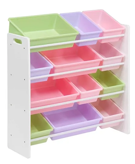 Homesmiths Toy Organiser 12 Bins - Multicolour