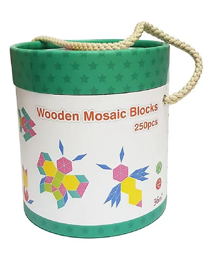Lelin Wooden Mosaic Blocks - 250 Blocks
