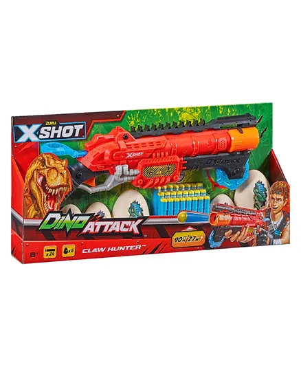 X-Shot Dino Attack-Eliminator 2 Medium Egg, 4 Small Egg, 24 Darts - Multicolor