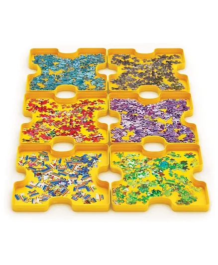EuroGraphics 6 Sort & Store Jigsaw Puzzle Tray Yellow - 1000 Pieces