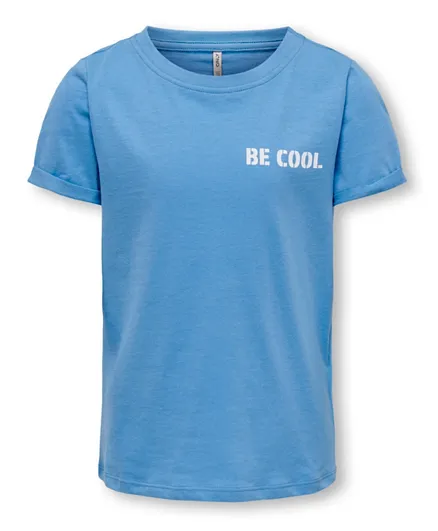 Only Kids Be Cool Round Neck T-Shirt - Blue