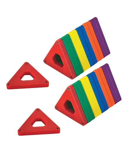 Mad Toys Triangle Shaped Magnetic Tiles Multicoloured - 24 Pieces