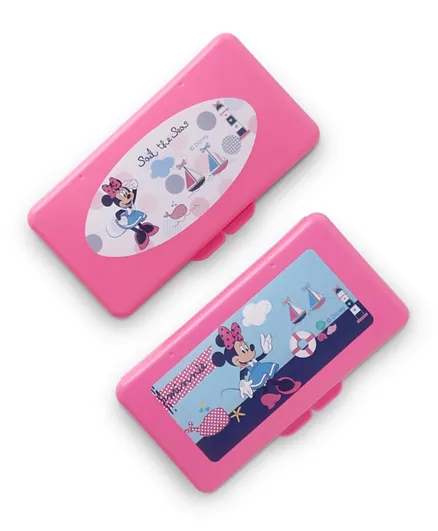 Disney Minnie Mouse Plastic Wipes Dispenser Tub Pack of 2 - Pink