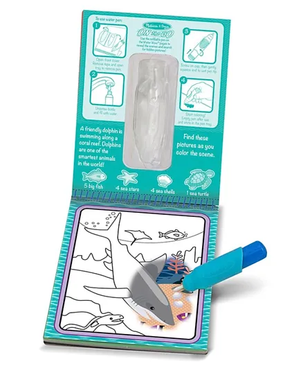 Melissa & Doug Water Wow! On the Go Travel Activity Water Reveal Pad - Under The Sea
