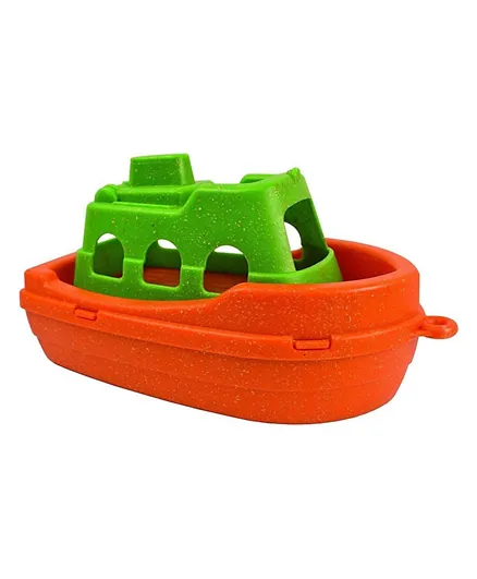 Anbac Anti Bacterial Ferry Boat Bath Toy - Orange & Green