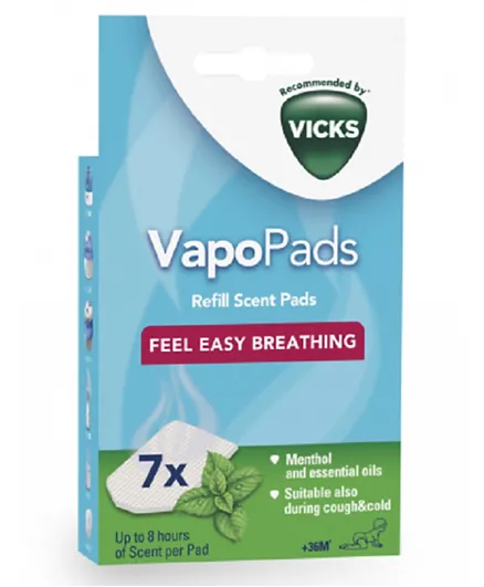 Vicks Menthol Vapo Pads - Pack of 7