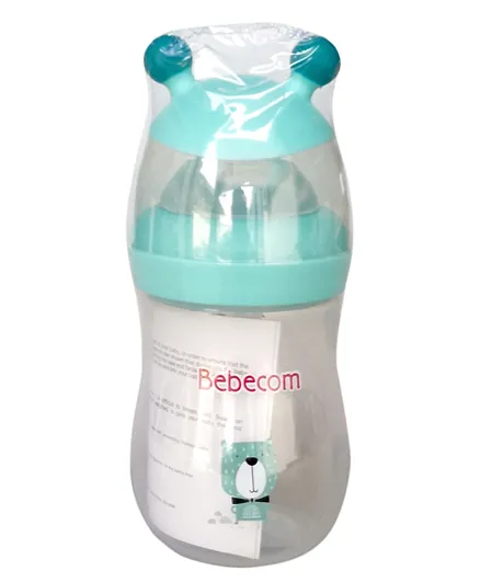 Bebecom Animal Shape Decorated Wide Neck PP Bottle - 180 ml