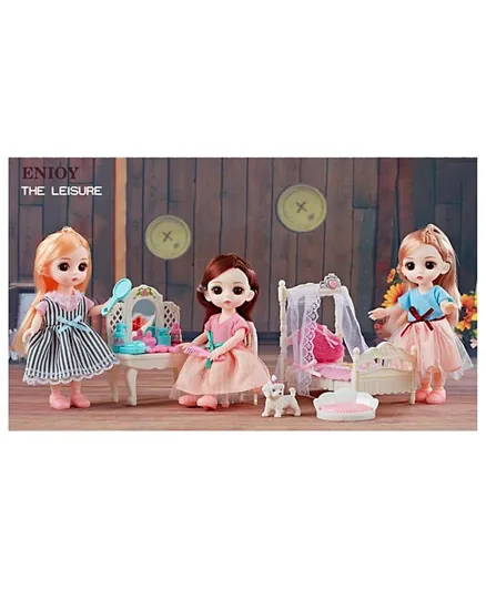 STEM Fairy Care Fashion Trend Warm Bedroom Theme Matching Doll Set - 15 cm