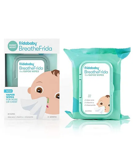 FridaBaby BreatheFrida Baby Vapor Wipes For Nose Or Chest - Whhite