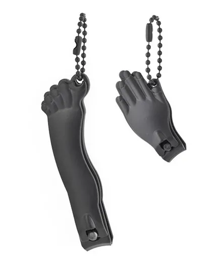 Kikkerland Hand And Foot Nail Clipper Combo - Black