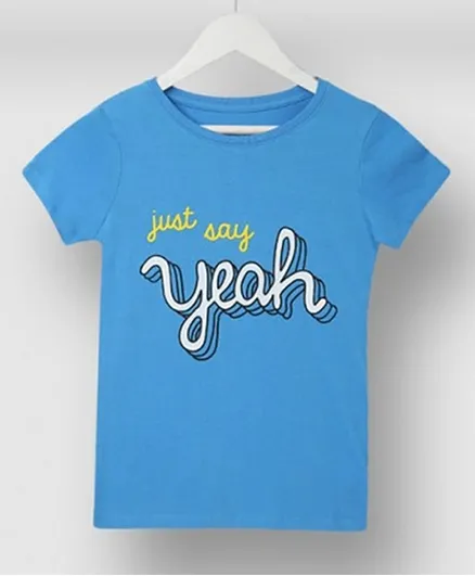 Neon Just Say Yeah T-Shirt - Blue