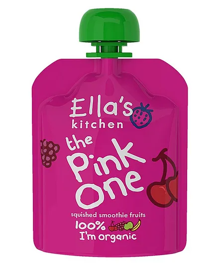 Ella's Kitchen Organic The Pink One Smoothie Fruit Snack 5-Pack - 90g, 6 Months+ Healthy Snack