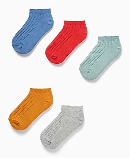 Zippy 5 Pack Ribbed Socks - Multicolor