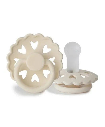 FRIGG Fairytale Silicone Baby Pacifier 1-Pack Cream - Size 1