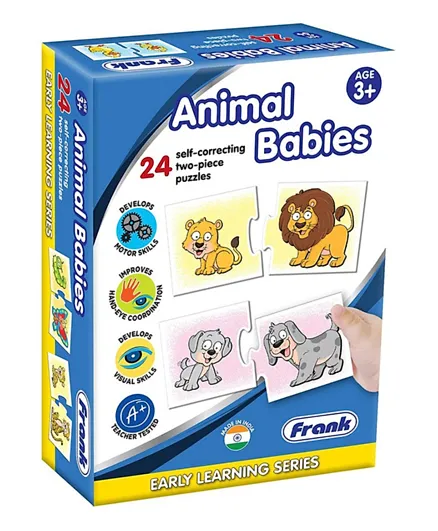 Frank Animal Babies 24 Pack Puzzle - 48 Pieces