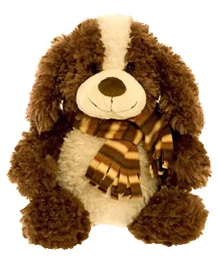 Wild Planet Cute Dog With Scarf Soft Toy Large - Brown