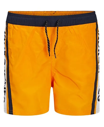 Jack & Jones Junior Side Printed Shorts - Bright Marigold