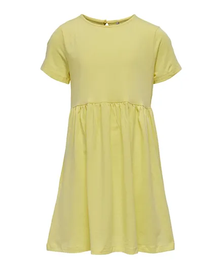 Only Kids Flared Basic Dress - Lemon Meringue