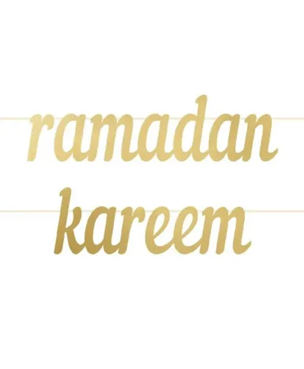 Homesmiths Ramadan Kareem Letter Banner - Gold