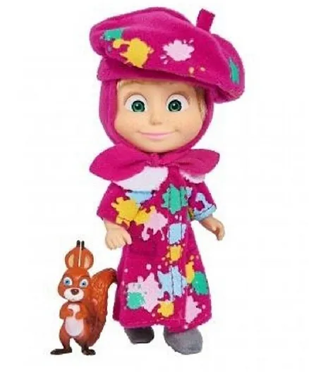 Simba Masha & The Bear Masha With Her Animal Friends Doll- Assorted Colours & Designs