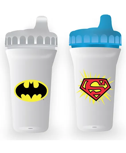 DC Comics Batman and Superman  Baby Sippy Cup Pack of 2 - 600ml