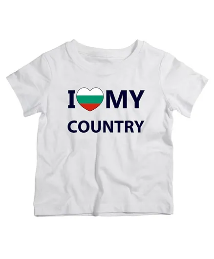 Twinkle Hands I Love My Country Bulgaria T-Shirt - White